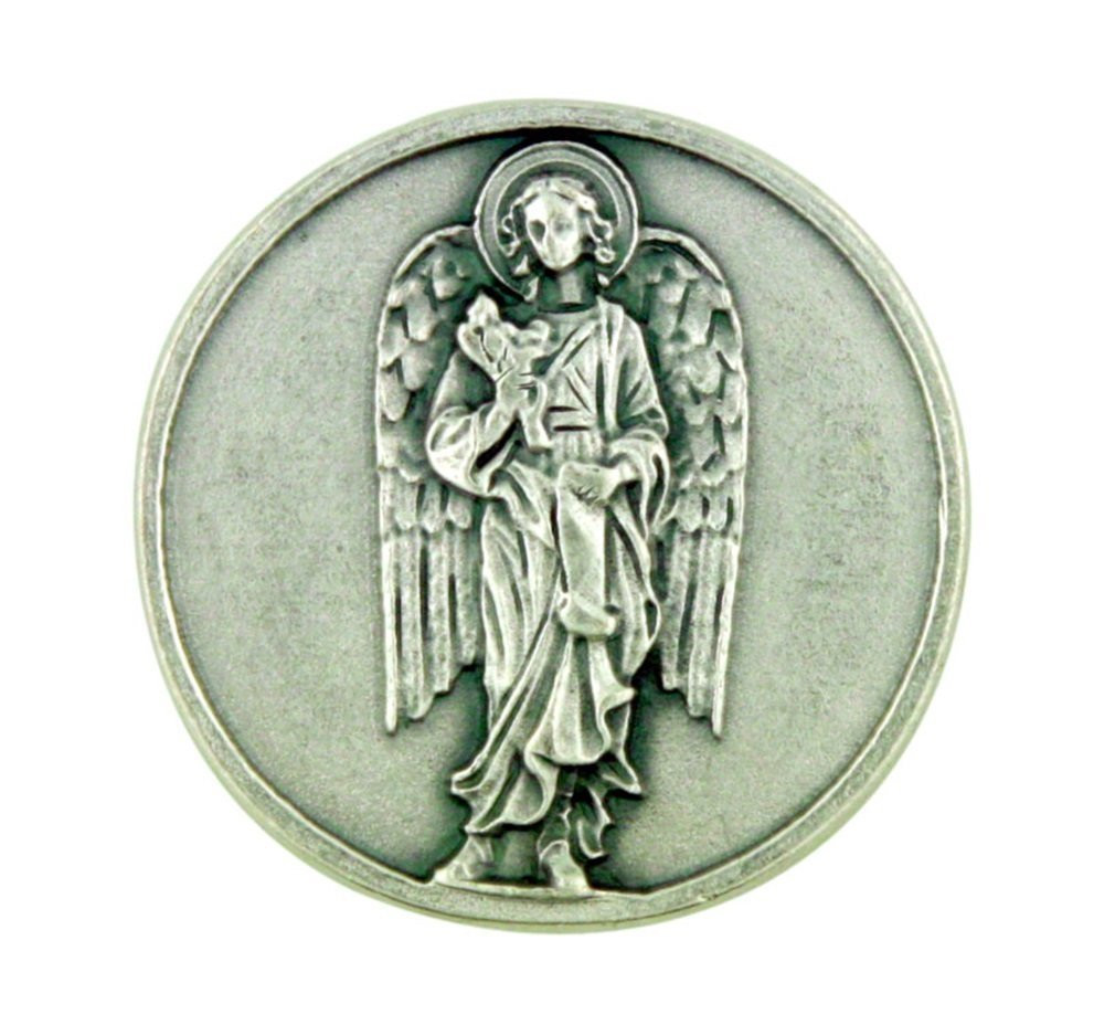 1 1//4 Inch Religious St Michael Archangel Pocket Medal with Prayer Back