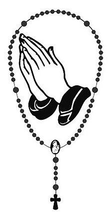 praying hands rosary design