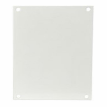 White painted carbon steel enclosure back panel