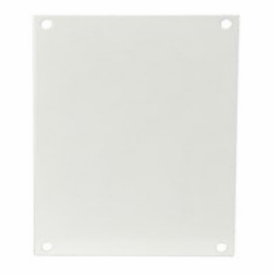 White painted carbon steel enclosure back panel