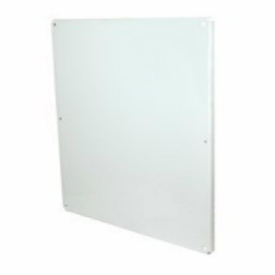 White painted carbon steel enclosure back panel