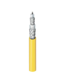 Yellow Triax 500 ft. Spool, 50Ω Triax RG-58A/U Type, #20, PO, TC Braids, PVC Jkt