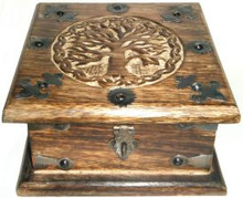 Wood Box: Tree of Life Chest, 6x6 inch