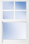 Sentinel Single-hung Window (shown with optional muntins in upper pane).