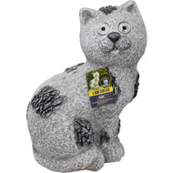 Alpine Solar Slate Cat Garden Statue With Led Lights 14 Inch 821559672728