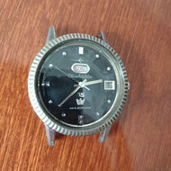 Citizen Day Date 35 Jewels Auto Dater 7 Black Automatic Mens Watch Auth Works
