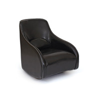 Go Home Ltd Black Contemporary Style Leather Chair