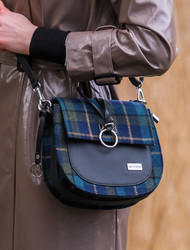 Grace Tweed Bag - Navy Sky Green
