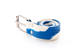 Spear Pro Rubber Weight Belt Metal Buckle - White / Blue