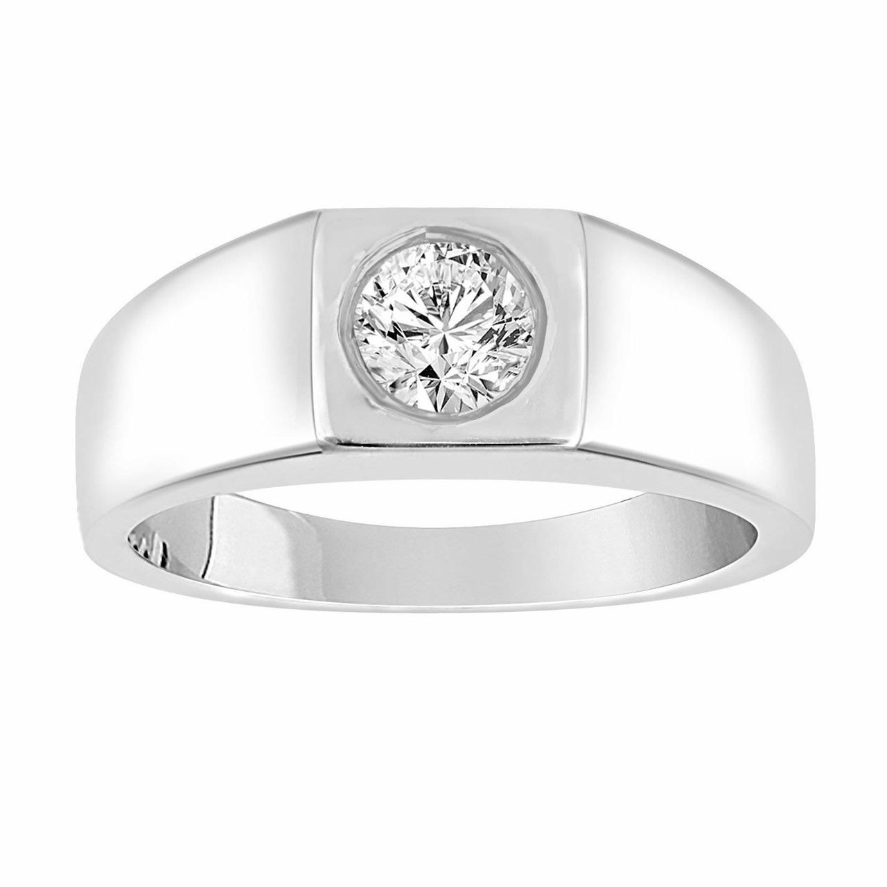 mens diamond rings solitaire