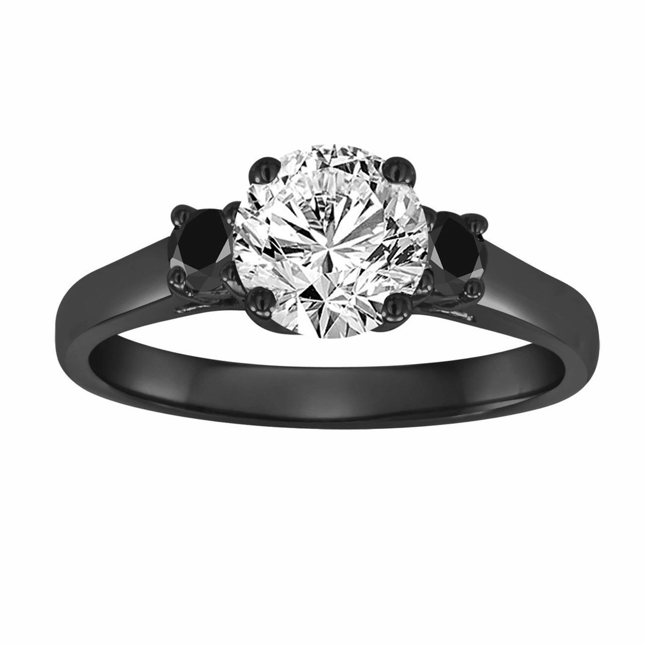 black band engagement rings