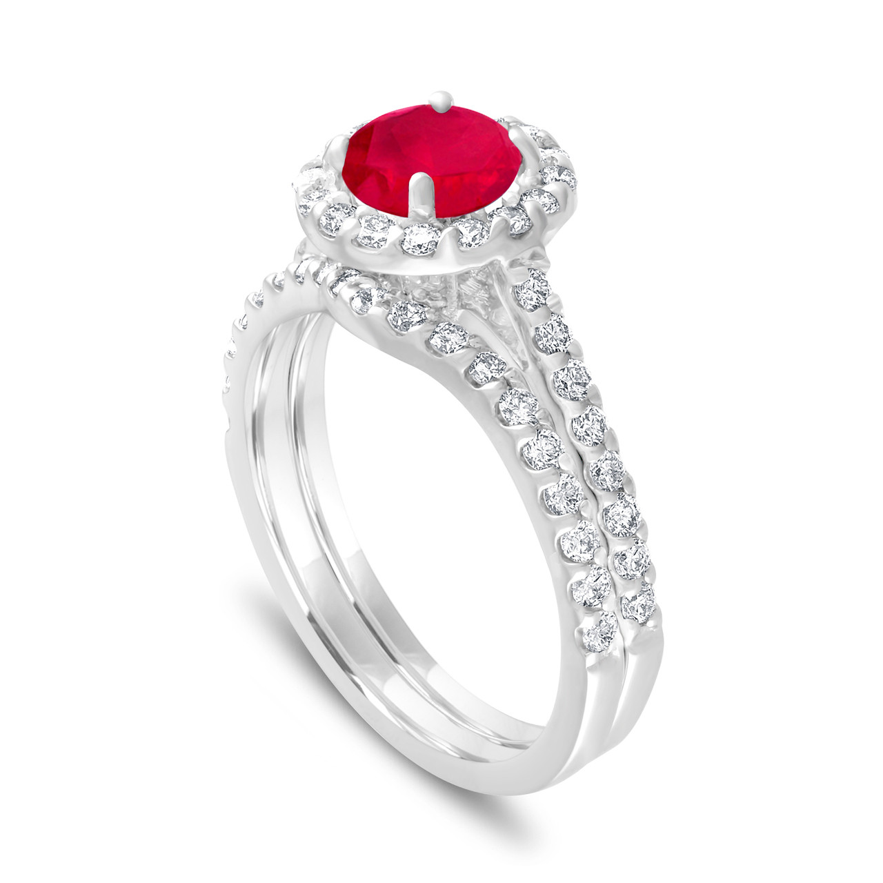 Ruby Engagement Wedding Ring Sets - Wedding Rings Sets Ideas