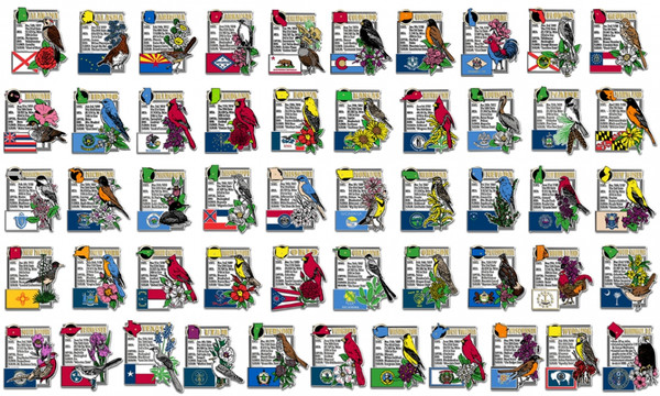 All 50 state montage magnets and Washington D.C. magnet