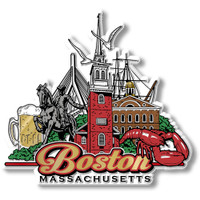 Boston City Magnet by Classic Magnets, Collectible Souvenirs Made in the USA