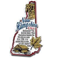 New Hampshire Information State Magnet by Classic Magnets, 2.3" x 3.9", Collectible Souvenirs Made in the USA