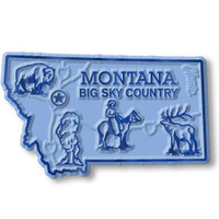 Montana Small State Magnet by Classic Magnets, 2.3" x 1.5", Collectible Souvenirs Made in the USA