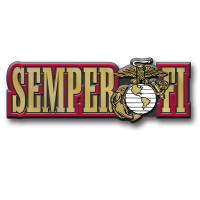 Semper Fi U.S. Marine Corps Magnet by Classic Magnets, Collectible Souvenirs Made in the USA