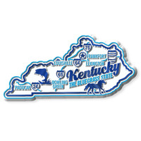Kentucky Premium State Magnet by Classic Magnets, 3.6" x 1.8", Collectible Souvenirs Made in the USA
