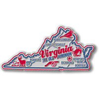 Virginia Premium State Magnet by Classic Magnets, 2.9" x 2.7", Collectible Souvenirs Made in the USA
