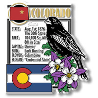 Colorado State Montage Magnet by Classic Magnets, 3" x 3.3", Collectible Souvenirs Made in the USA