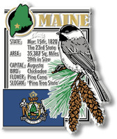 Maine State Montage Magnet by Classic Magnets, 2.8" x 3.4", Collectible Souvenirs Made in the USA