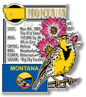 Montana State Montage Magnet by Classic Magnets, 2.6" x 3.2", Collectible Souvenirs Made in the USA