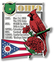 Ohio State Montage Magnet by Classic Magnets, 2.7" x 3.3", Collectible Souvenirs Made in the USA