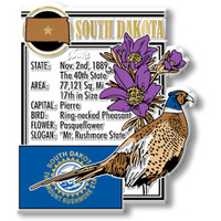 South Dakota State Montage Magnet by Classic Magnets, 2.7" x 3.2", Collectible Souvenirs Made in the USA