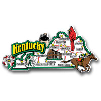Kentucky Jumbo State Magnet by Classic Magnets, Collectible Souvenirs Made in the USA