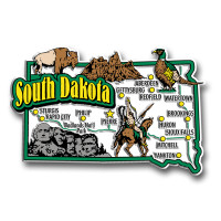 South Dakota Jumbo State Magnet by Classic Magnets, Collectible Souvenirs Made in the USA