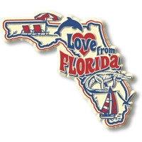"Love from Florida" Vintage State Magnet by Classic Magnets, Collectible Souvenirs Made in the USA