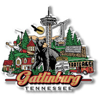 Gatlinburg, Tennessee Magnet by Classic Magnets, Collectible Souvenirs Made in the USA