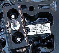 Valve Spring Compressor for Cummins® 12 Valve kit for Hamilton Cams includes the CVSC040 valve spring compressor, steel bridge, 6mm allen wrench, hardened fasteners, an anodized top compressor plate. 
Instructions are also included.