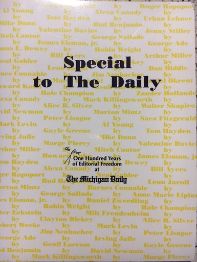 Look back on the highlights of the first 100 years of The Michigan Daily, commemorated in this soft-cover book.