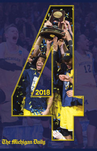 2018 Basketball  "4" Blue Poster