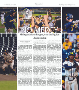 June 1, 2022 Sports Wednesday (Pick Up Only)