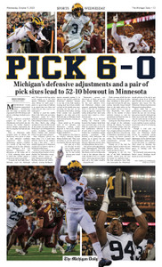 October 12, 2023 Sports Wednesday (Pickup Only)