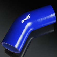UNIVERSAL 4-PLY 2.25 INCH HIGH PERFORMANCE BLUE 45 DEGREE COUPLER SILICONE HOSE