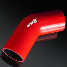 UNIVERSAL 4-PLY 2.25 INCH HIGH PERFORMANCE RED 45 DEGREE COUPLER SILICONE HOSE