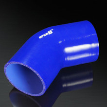UNIVERSAL 4-PLY 3.5 INCH HIGH PERFORMANCE BLUE 45 DEGREE COUPLER SILICONE HOSE