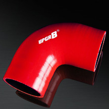 UNIVERSAL 4-PLY 2.5 INCH HIGH PERFORMANCE RED 90 DEGREE COUPLER SILICONE HOSE