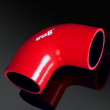 UNIVERSAL 4-PLY 2.75 INCH HIGH PERFORMANCE RED 90 DEGREE COUPLER SILICONE HOSE