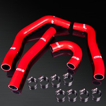 08-12 Mitsubishi Lancer Evolution 4G63T High Performance 4-PLY Red Radiator Silicone Hose Kit