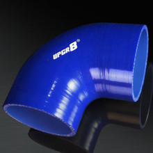 UNIVERSAL 4-PLY 3.5 INCH HIGH PERFORMANCE BLUE 90 DEGREE COUPLER SILICONE HOSE