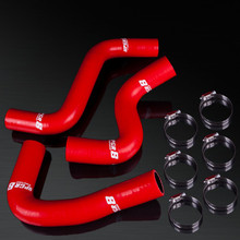 07-11 Toyota Vios/Vitz/Belta/Yaris NCP91/NCP92/NCP93/NCP131 High Performance 4-PLY Red Radiator Silicone Hose Kit