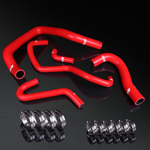 94-01 JDM Honda/Acura Integra SIR DC2 DB8 B18C/B18C1 High Performance 4-PLY Red Radiator&Heater Silicone Hose Kit