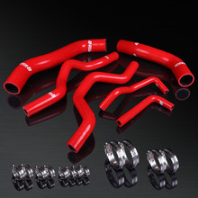 97-99 Mitsubishi Lancer GEN 7th/Mirage/Virage 4G92/4G93 1.6L/1.8L Automatic High Performance 4-PLY Red Radiator&Heater Silicone Hose Kit