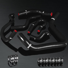 92-00 Civic/94-01 Integra B16A/B16B/B18A/B18B High Performance 4-PLY Black Radiator&Heater Silicone Hose Kit