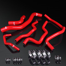 93-96 Mitsubishi Lancer 4G92 1.6L High Performance 4-PLY Red Radiator&Heater Silicone Hose Kit