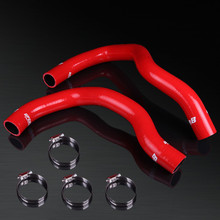 89-94 Nissan 240SX S13 KA24/KA24DE High Performance 4-PLY Red Radiator Silicone Hose Kit